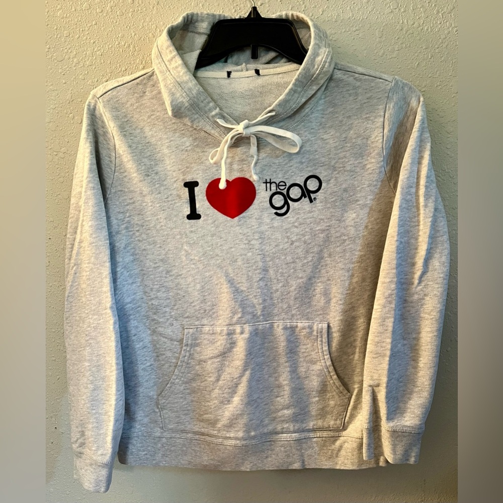 GAP Women’s Gray Hoodie with Red Heart